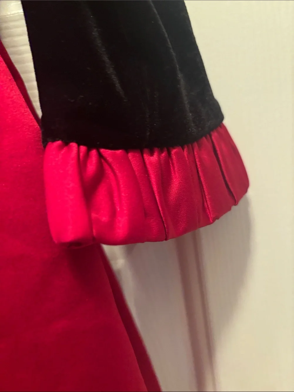 Maggie Bloom Black Velvet and Red Satin Party Dress